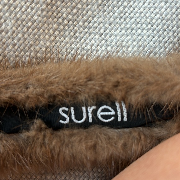 Surell Mink Fur Earmuffs With Halo Band in Luna - Picture 4 of 4